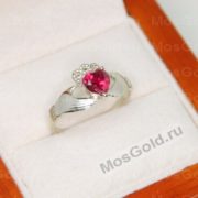 Кладдахское кольцо из белого золота с топазом — фото 4